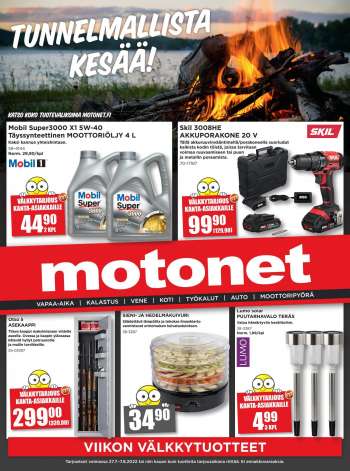 Motonet tarjoukset  - 27.07.2022 - 07.08.2022.