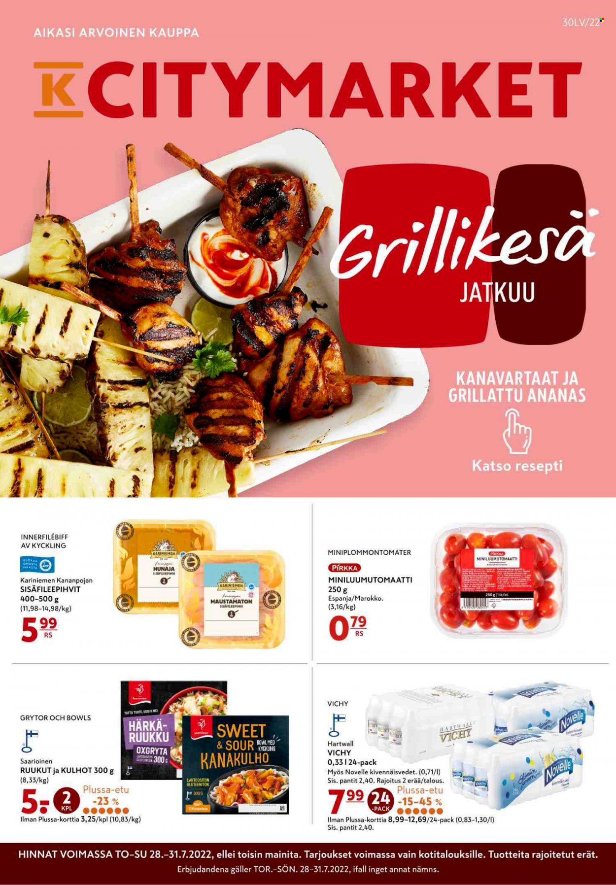K-citymarket tarjoukset - 28.07.2022 - 31.07.2022. Sivu 1