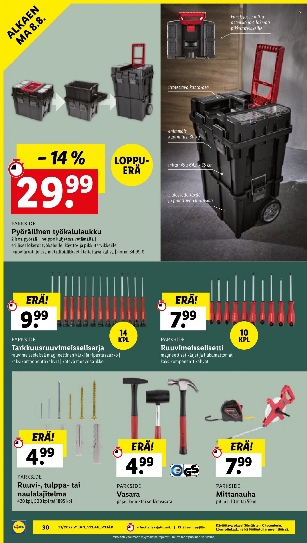 Lidl tarjoukset - 04.08.2022 - 10.08.2022. Sivu 30