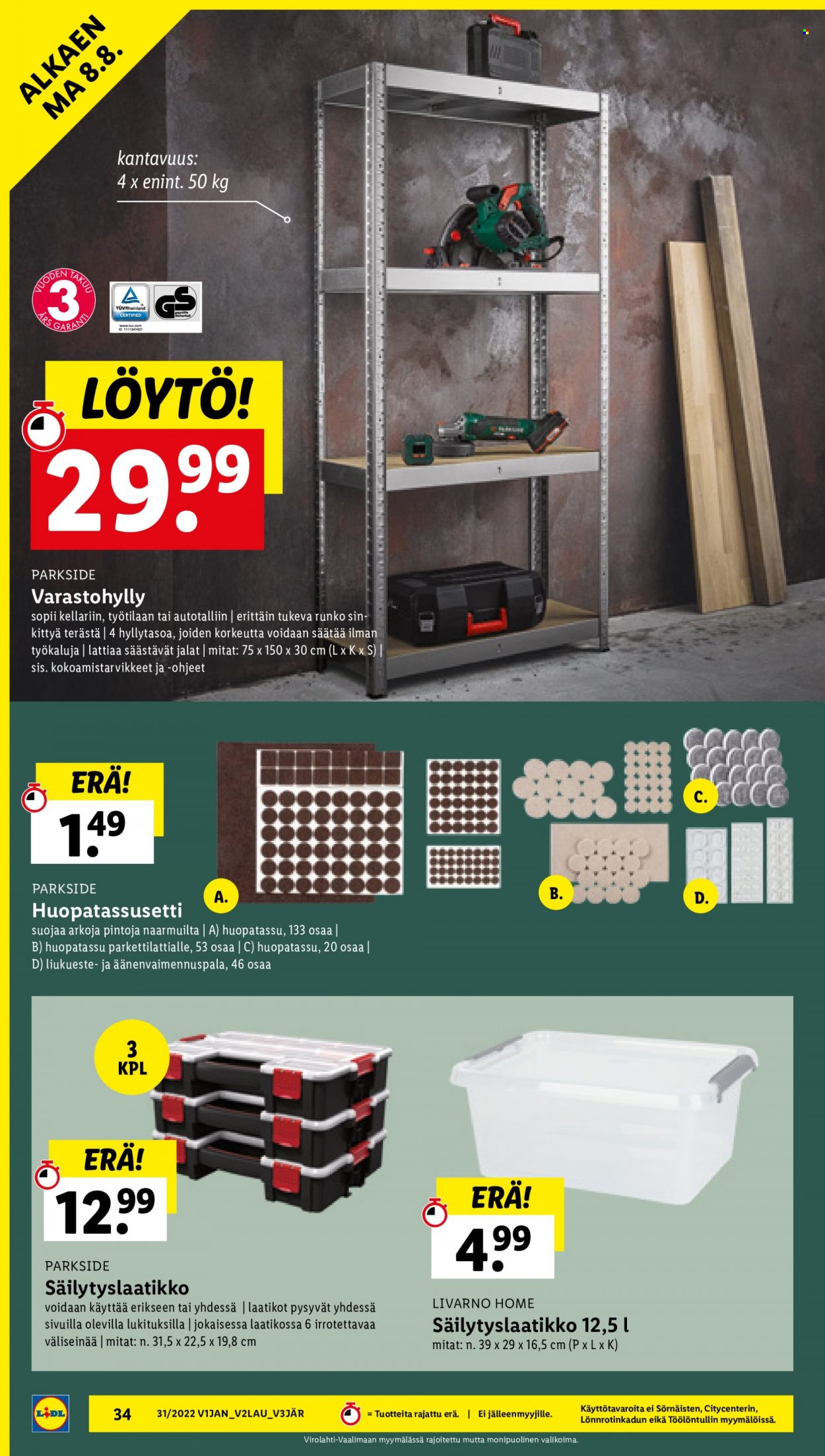 Lidl tarjoukset - 04.08.2022 - 10.08.2022. Sivu 34