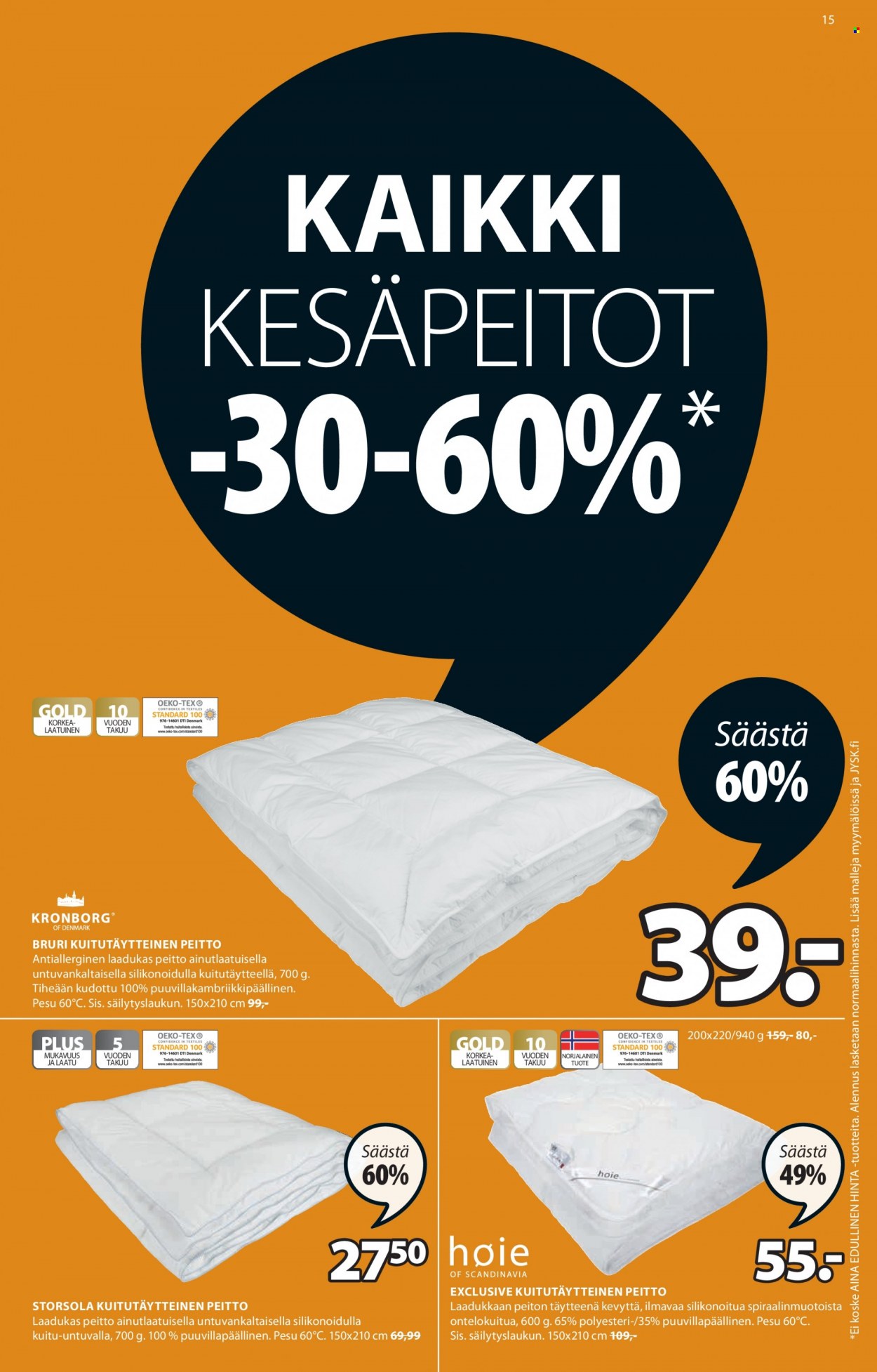 JYSK tarjoukset - 01.08.2022 - 14.08.2022. Sivu 15