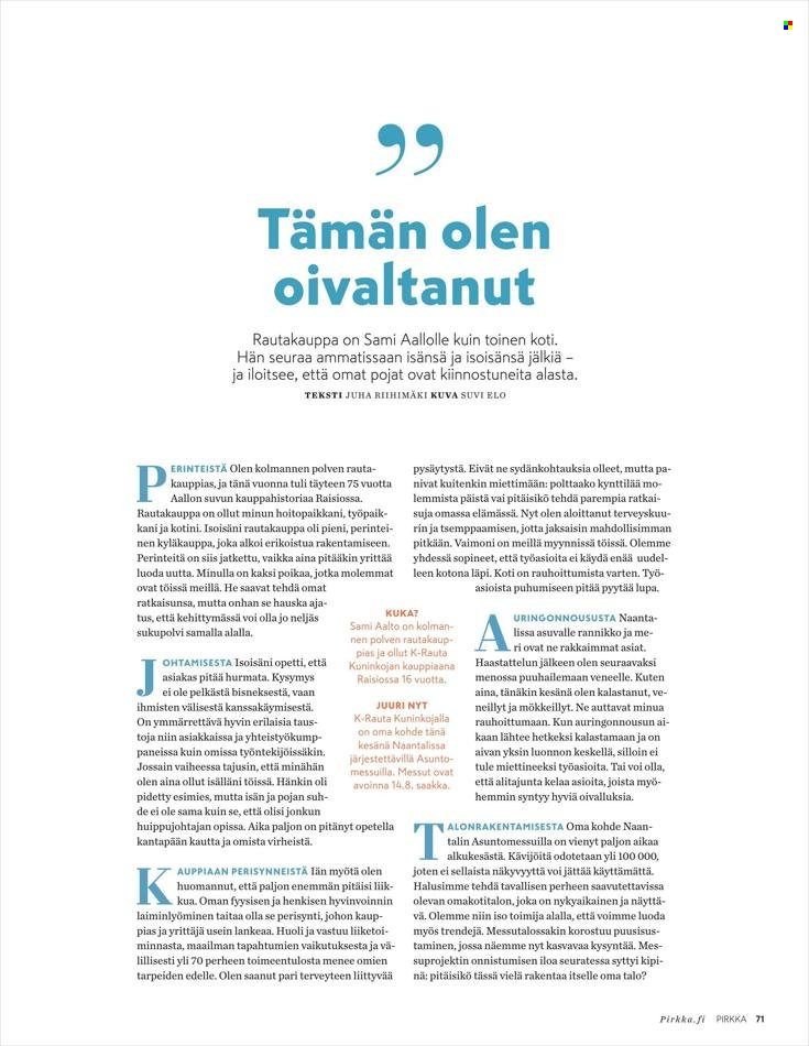K-market tarjoukset. Sivu 71