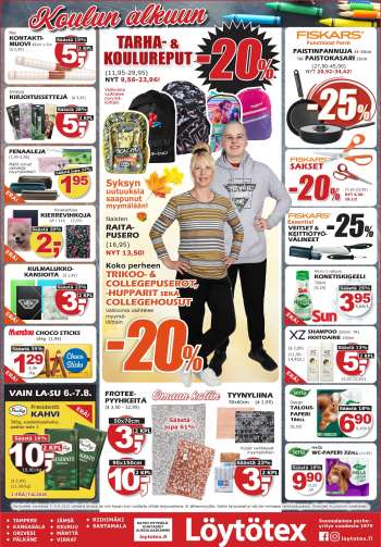 Löytötex tarjoukset  - 03.08.2022 - 09.08.2022.