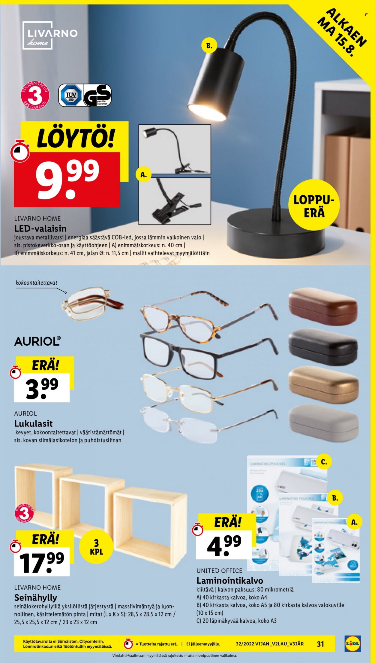 Lidl tarjoukset - 11.08.2022 - 17.08.2022. Sivu 31