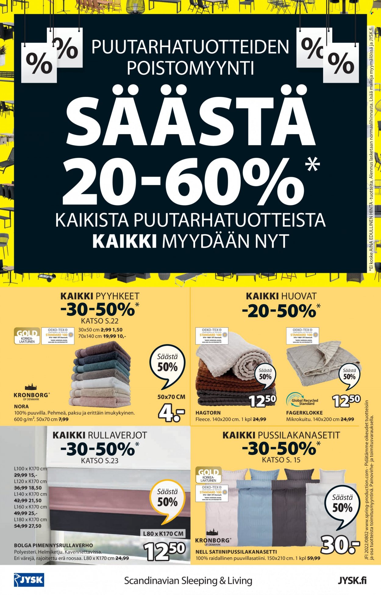 JYSK tarjoukset - 08.08.2022 - 14.08.2022. Sivu 24