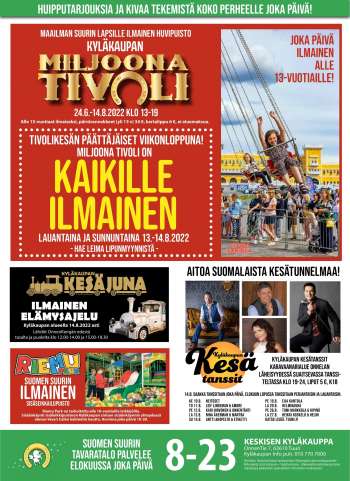 Tuuri tarjoukset  - 10.08.2022 - 16.08.2022.