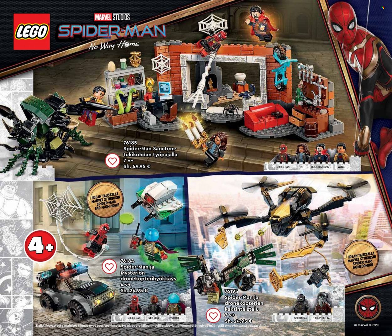 thumbnail - Tokmanni tarjoukset  - 12.08.2022 - 31.12.2022 - Tarjoustuotteet - Marvel, Spiderman, LEGO. Sivu 108.