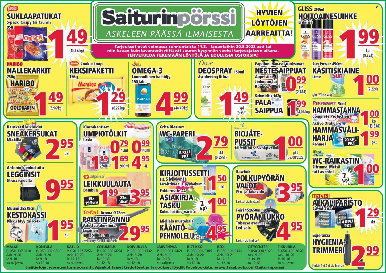 Saiturinpörssi tarjoukset - 14.08.2022 - 20.08.2022. Sivu 1