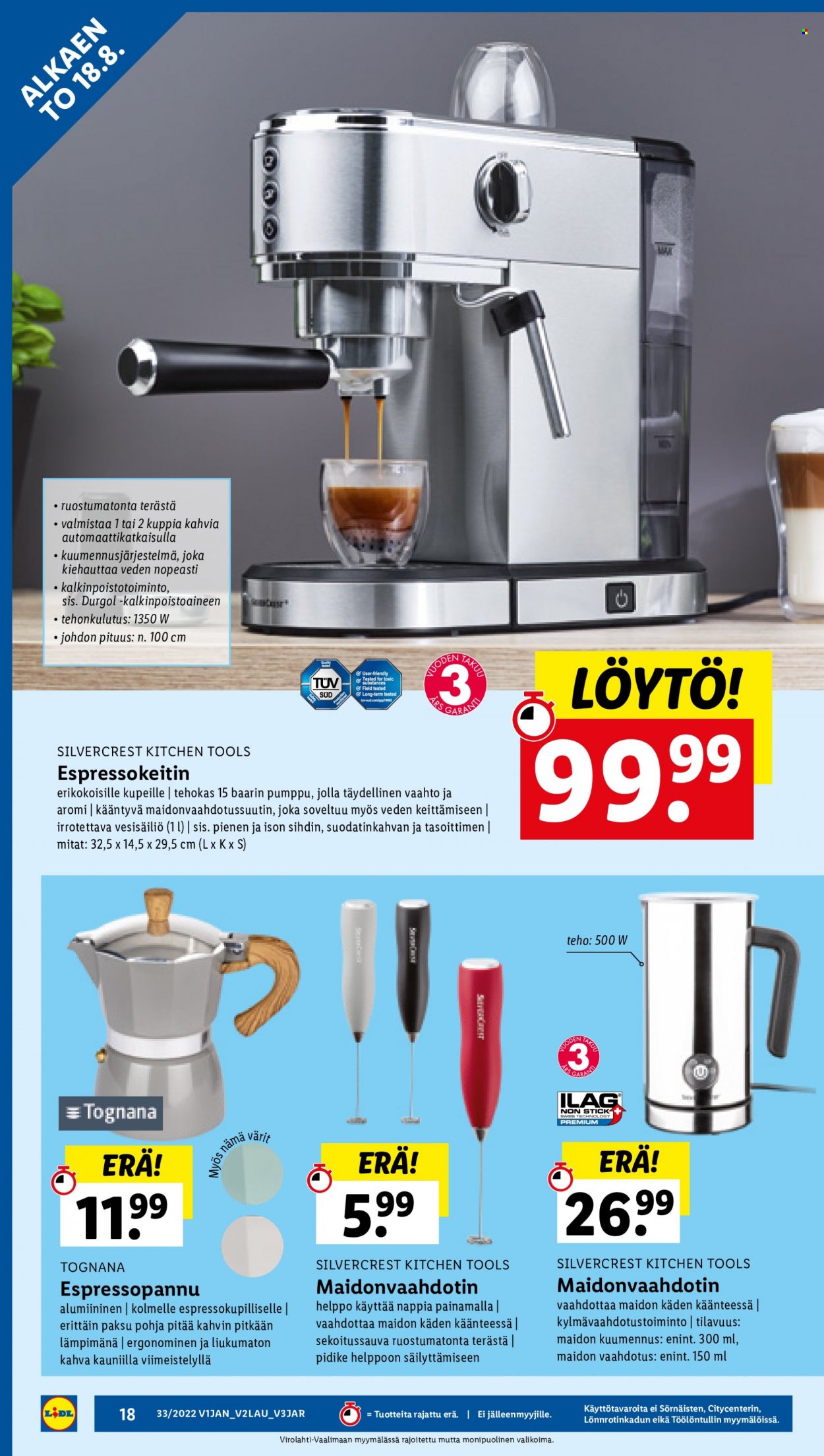 Lidl tarjoukset - 18.08.2022 - 24.08.2022. Sivu 18