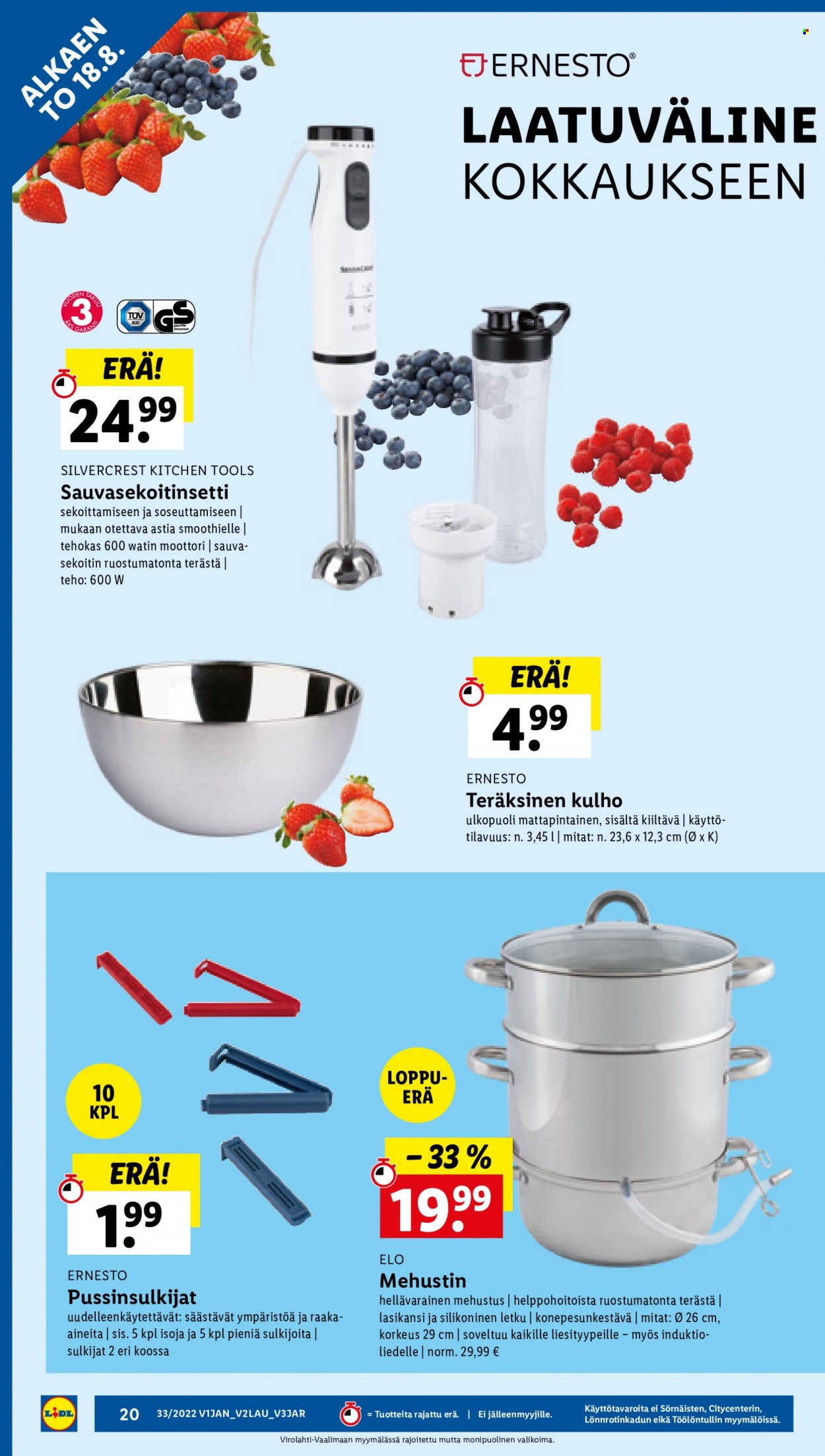 Lidl tarjoukset - 18.08.2022 - 24.08.2022. Sivu 20