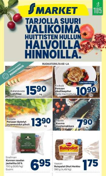 S-market tarjoukset  - 18.08.2022 - 21.08.2022.
