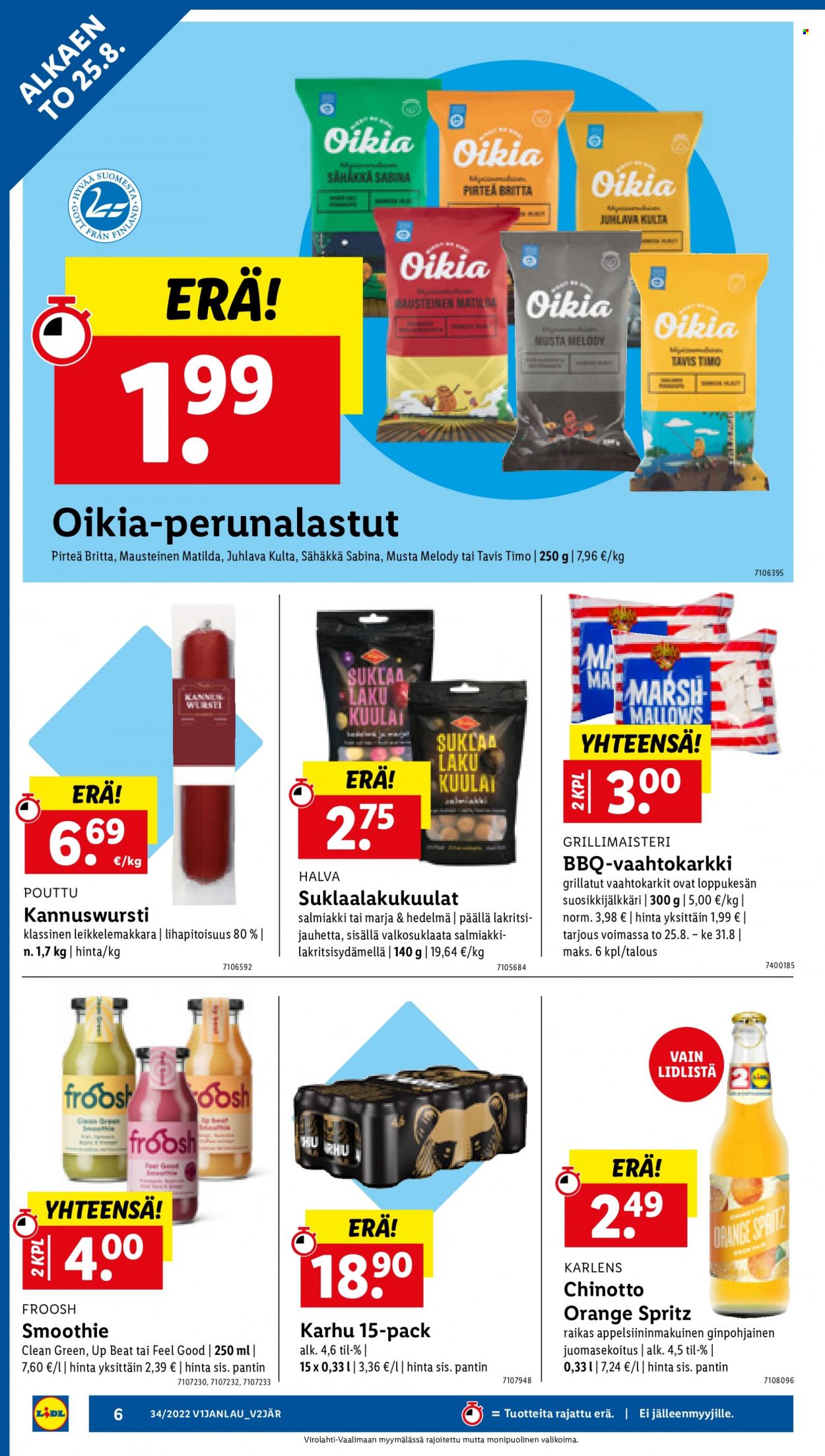 Lidl tarjoukset - 25.08.2022 - 31.08.2022. Sivu 6
