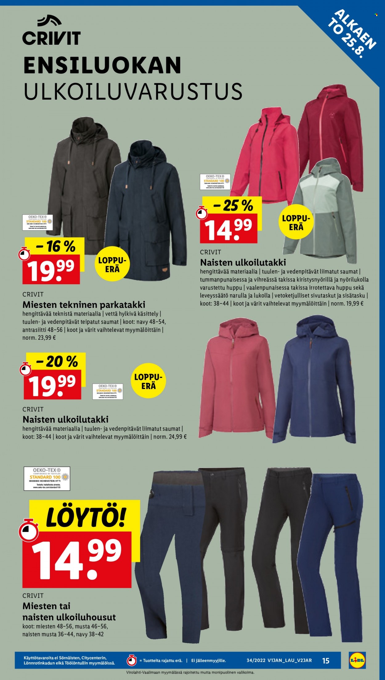 Lidl tarjoukset - 25.08.2022 - 31.08.2022. Sivu 15