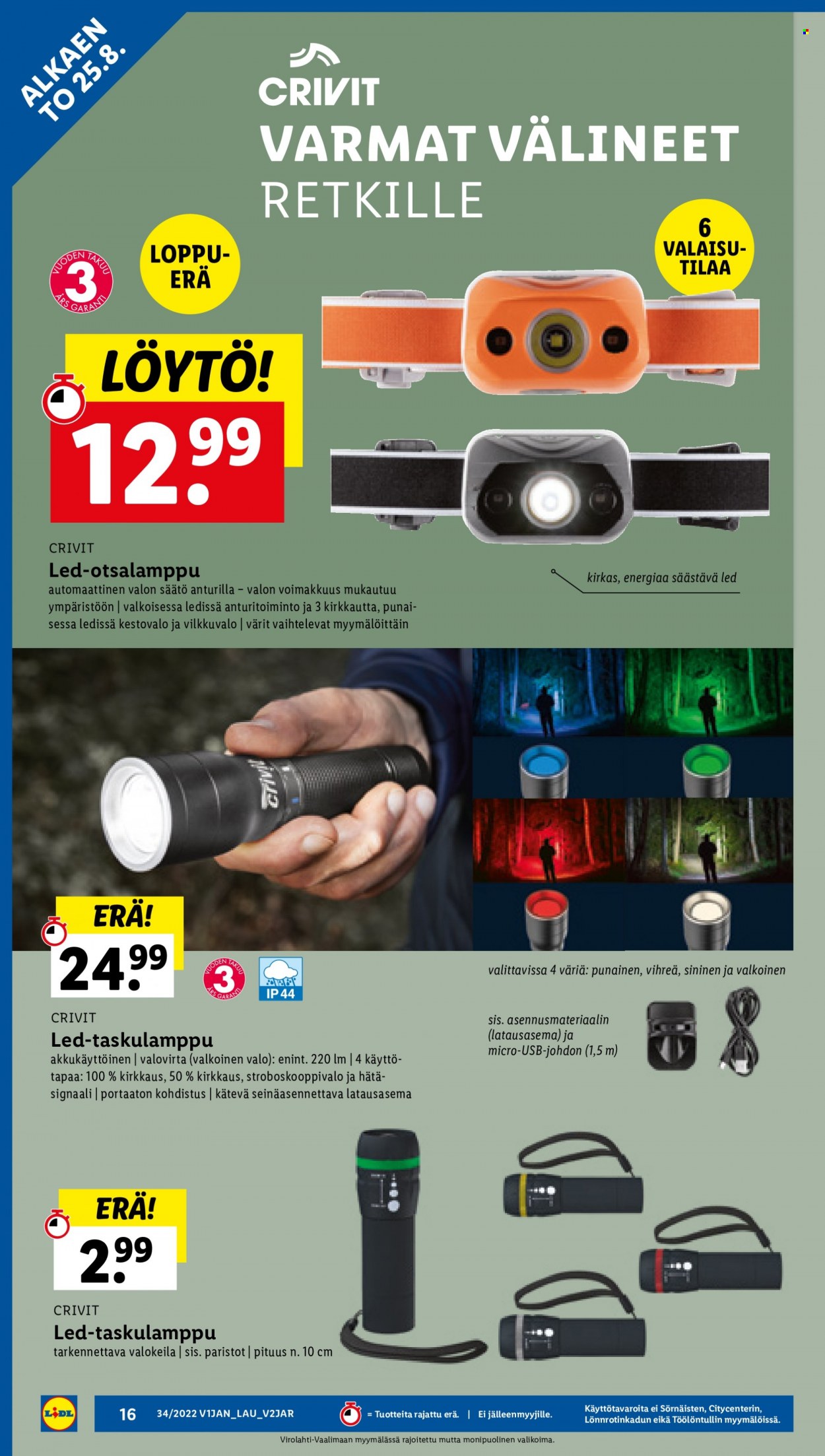 Lidl tarjoukset - 25.08.2022 - 31.08.2022. Sivu 16