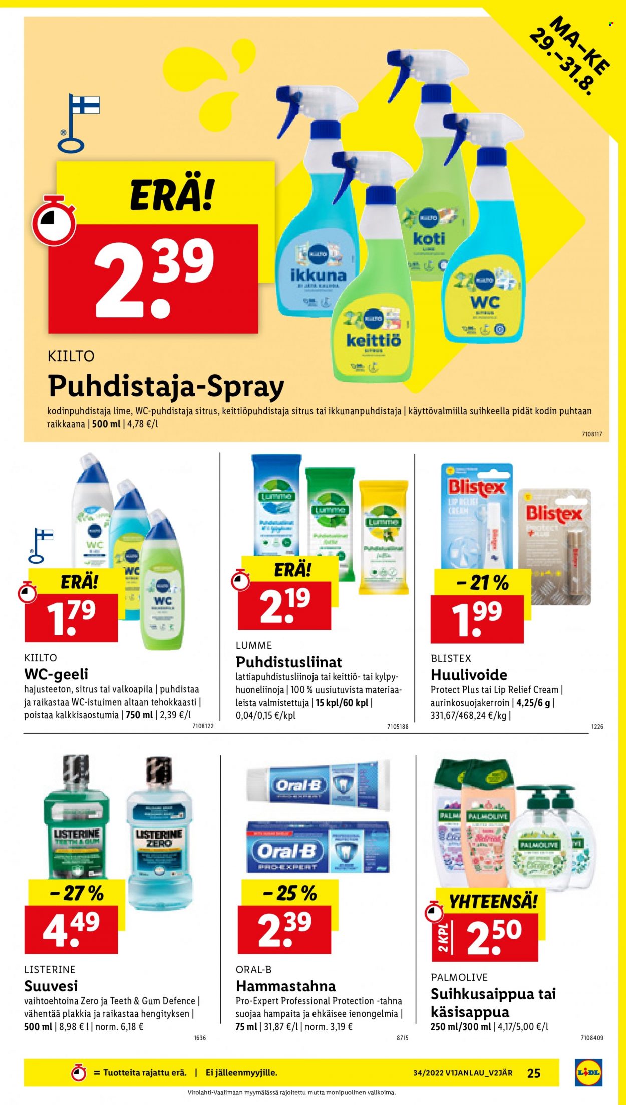 Lidl tarjoukset - 25.08.2022 - 31.08.2022. Sivu 25