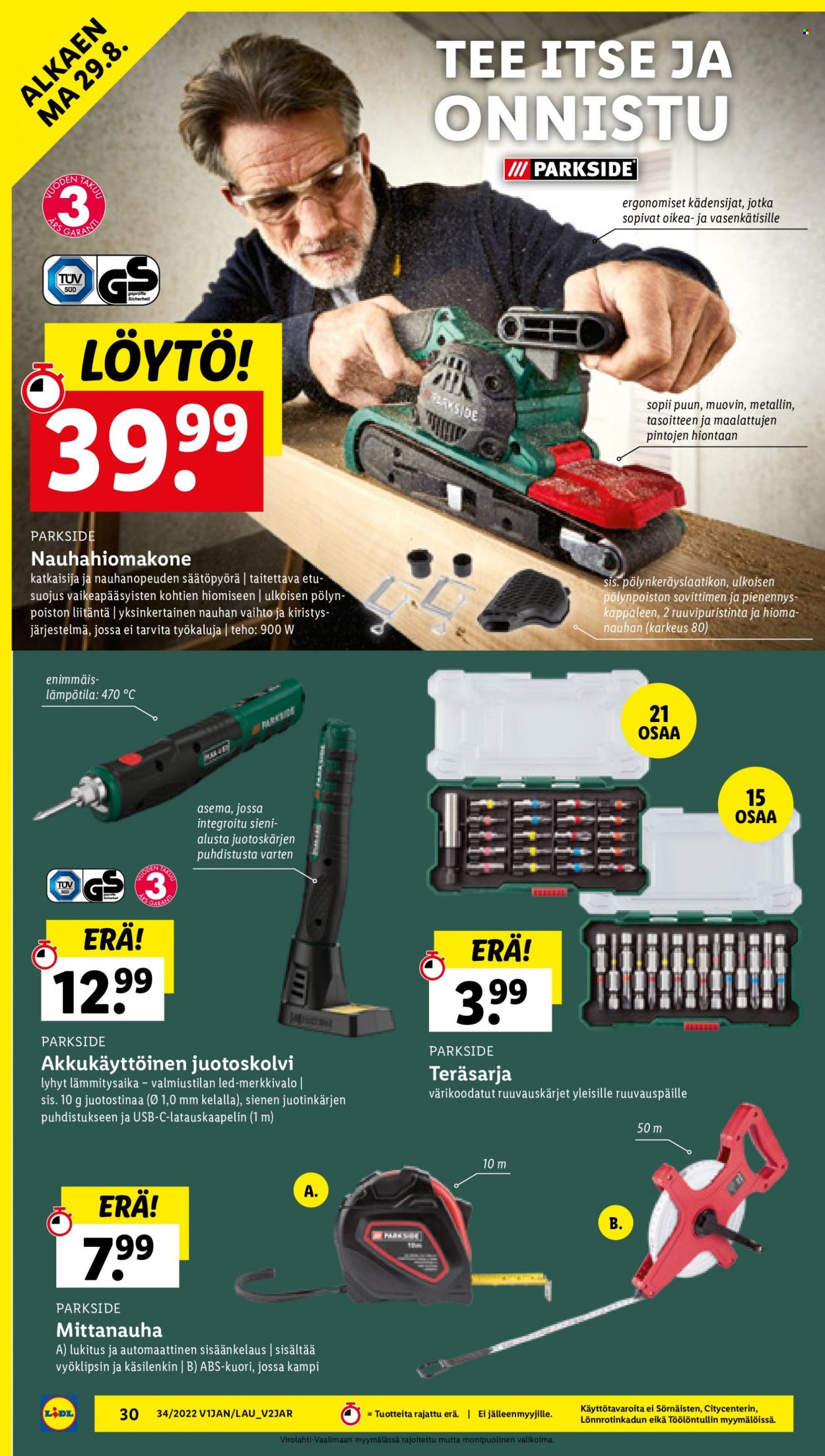 Lidl tarjoukset - 25.08.2022 - 31.08.2022. Sivu 30
