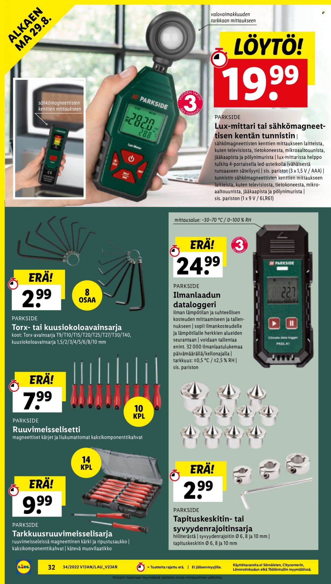 Lidl tarjoukset - 25.08.2022 - 31.08.2022. Sivu 32