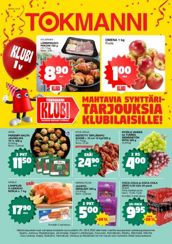Tokmanni tarjoukset  - 25.08.2022 - 28.08.2022.