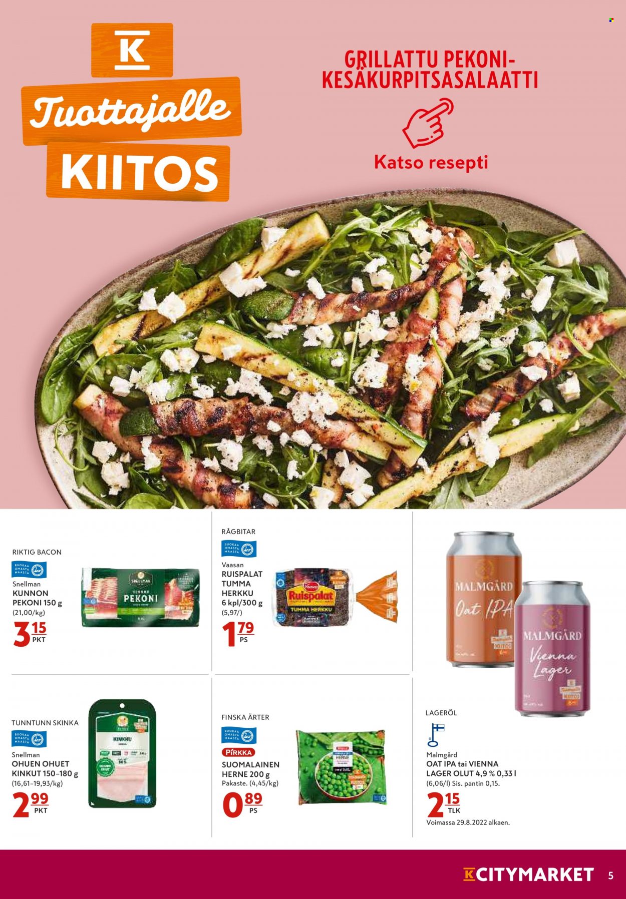 K-citymarket tarjoukset - 29.08.2022 - 31.08.2022. Sivu 5