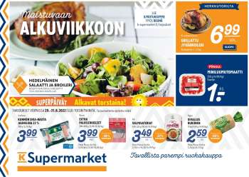 K-Supermarket tarjoukset  - 29.08.2022 - 31.08.2022.