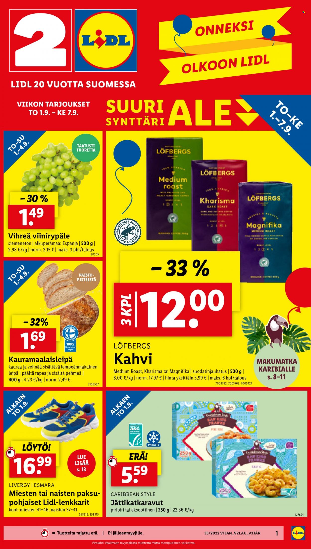 Lidl tarjoukset - 01.09.2022 - 07.09.2022. Sivu 1
