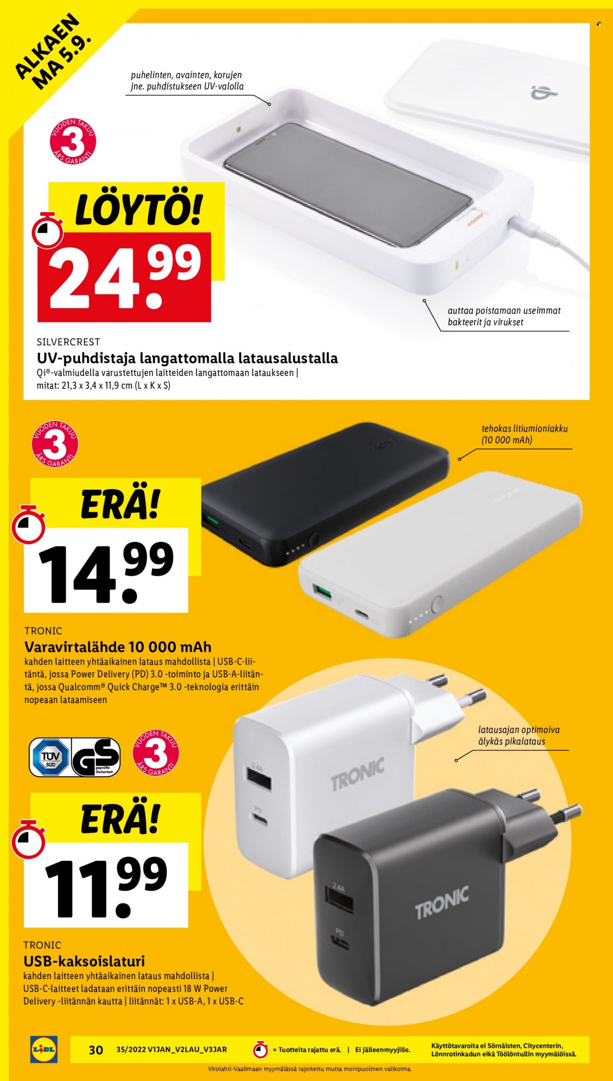 Lidl tarjoukset - 01.09.2022 - 07.09.2022. Sivu 30