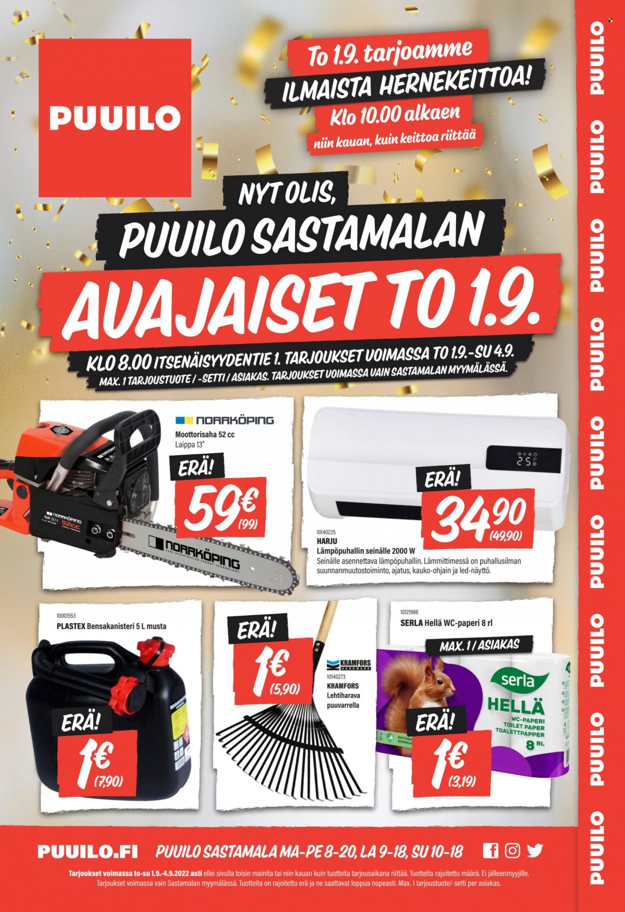 Puuilo tarjoukset - 01.09.2022 - 04.09.2022. Sivu 1