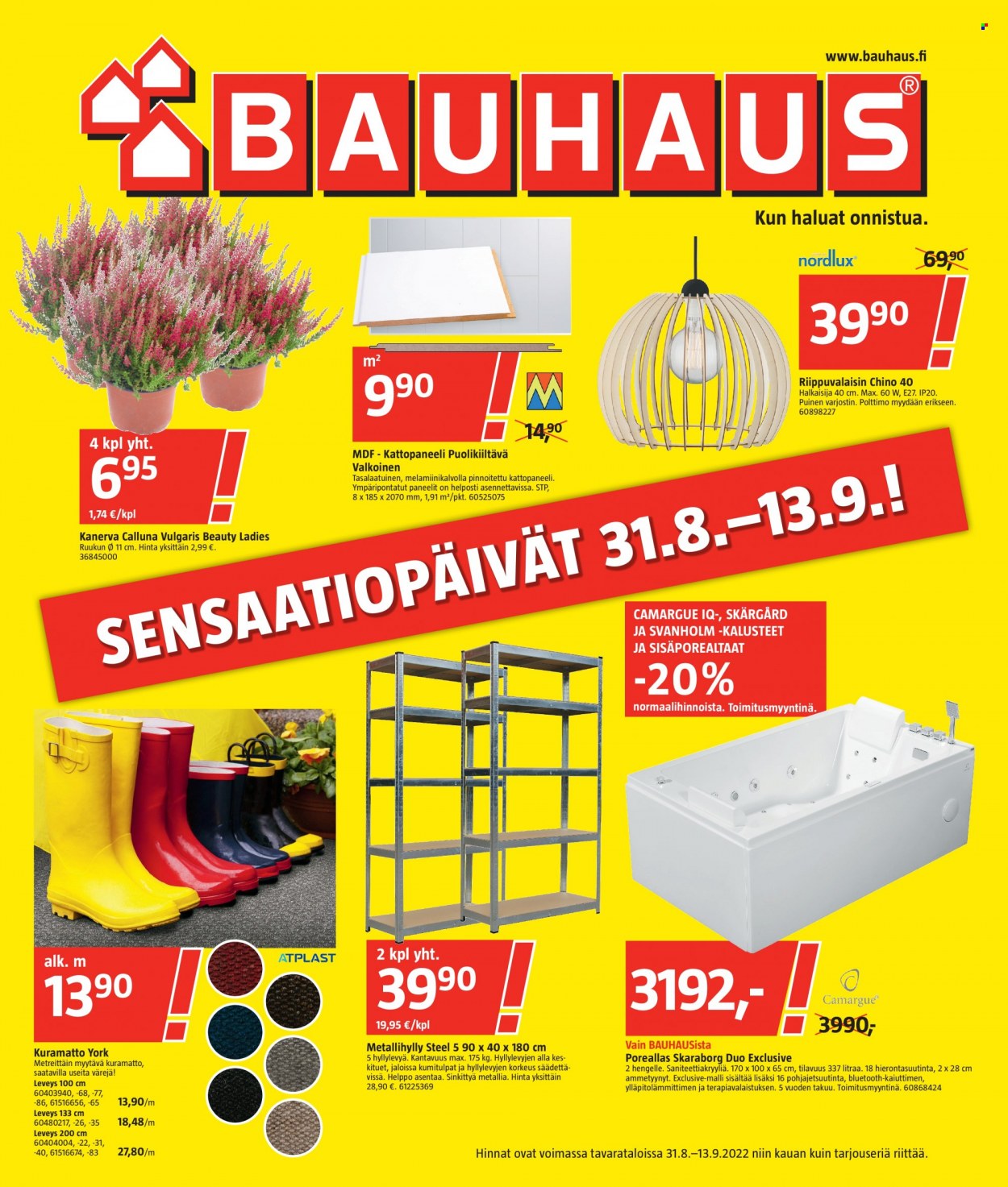 Bauhaus tarjoukset - 31.08.2022 - 13.09.2022. Sivu 1