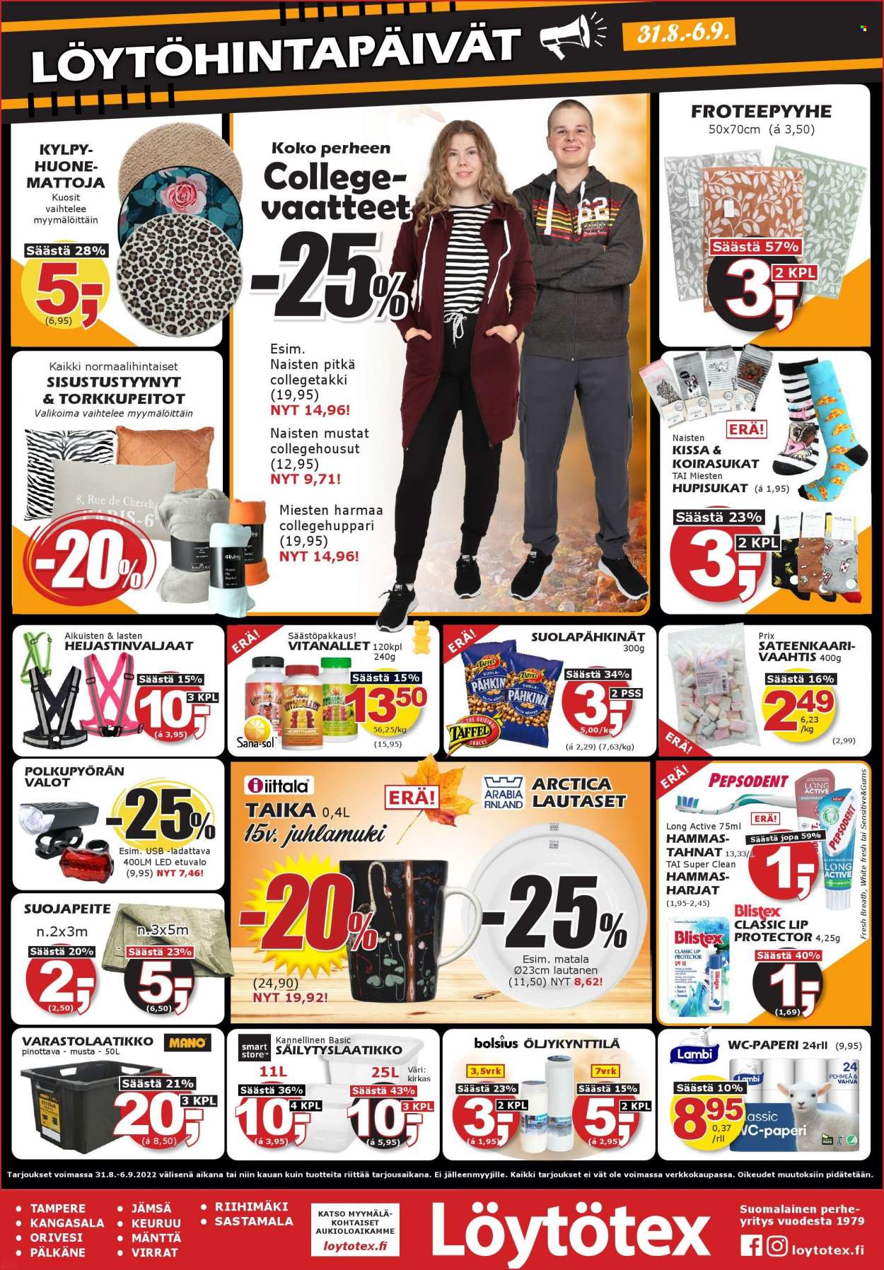 Löytötex tarjoukset - 31.08.2022 - 06.09.2022. Sivu 1