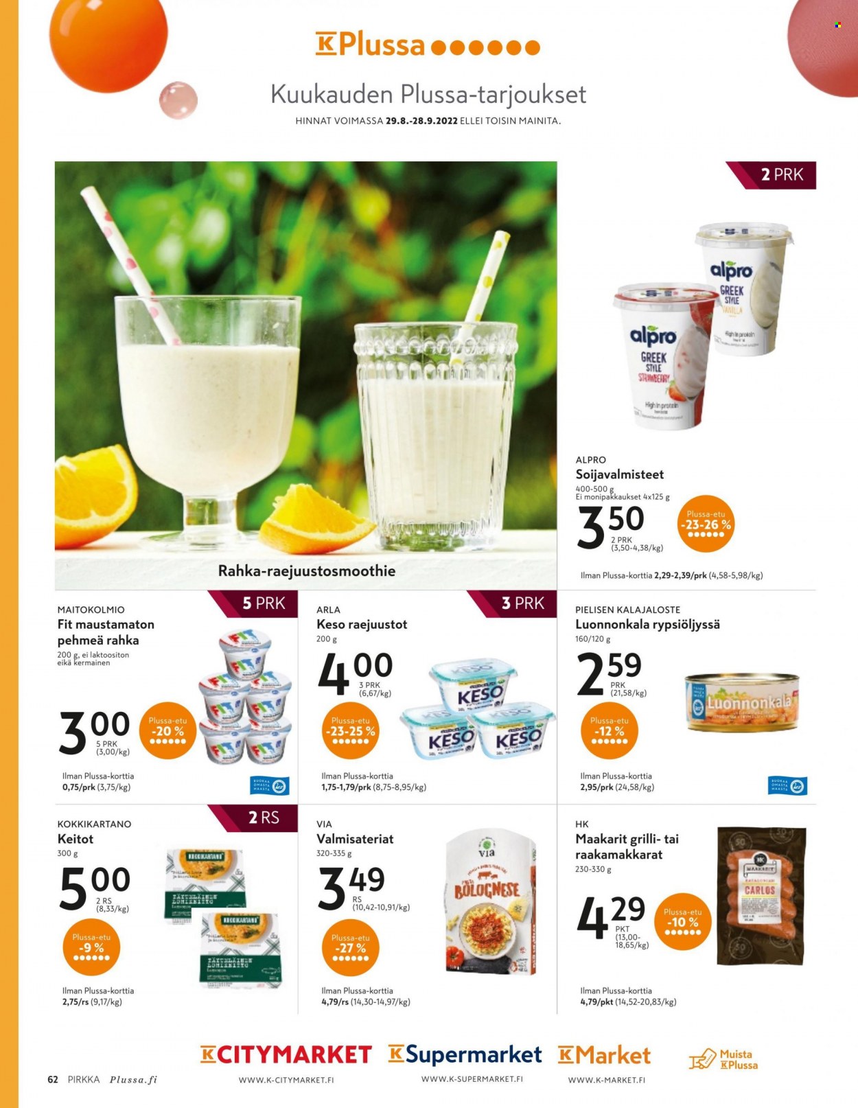 K-market tarjoukset - 31.08.2022 - 04.10.2022. Sivu 62