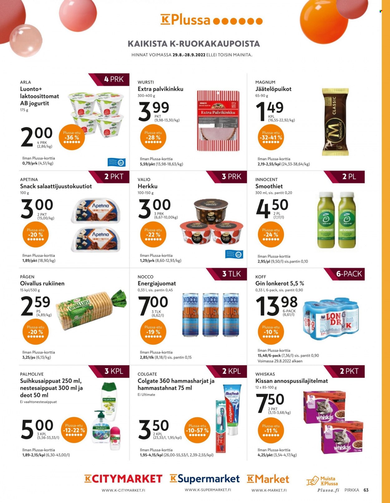 K-market tarjoukset - 31.08.2022 - 04.10.2022. Sivu 63
