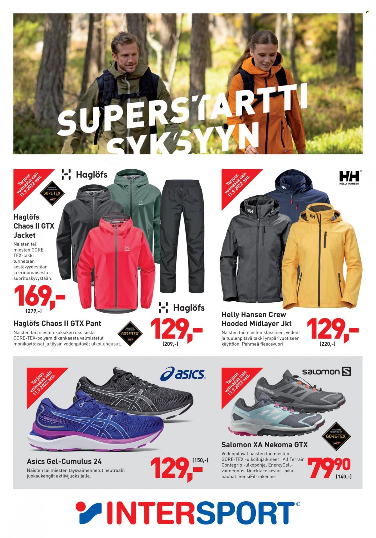 Intersport tarjoukset - 31.08.2022 - 25.09.2022. Sivu 1