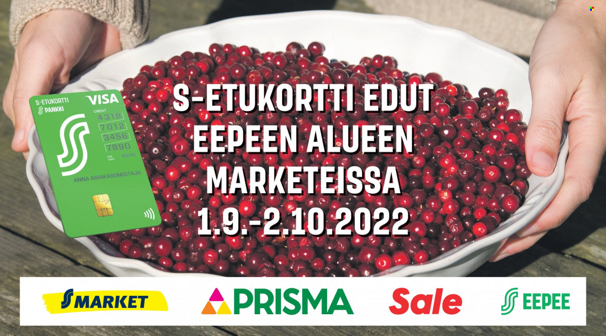 thumbnail - S-market tarjoukset - 01.09.2022 - 02.10.2022.