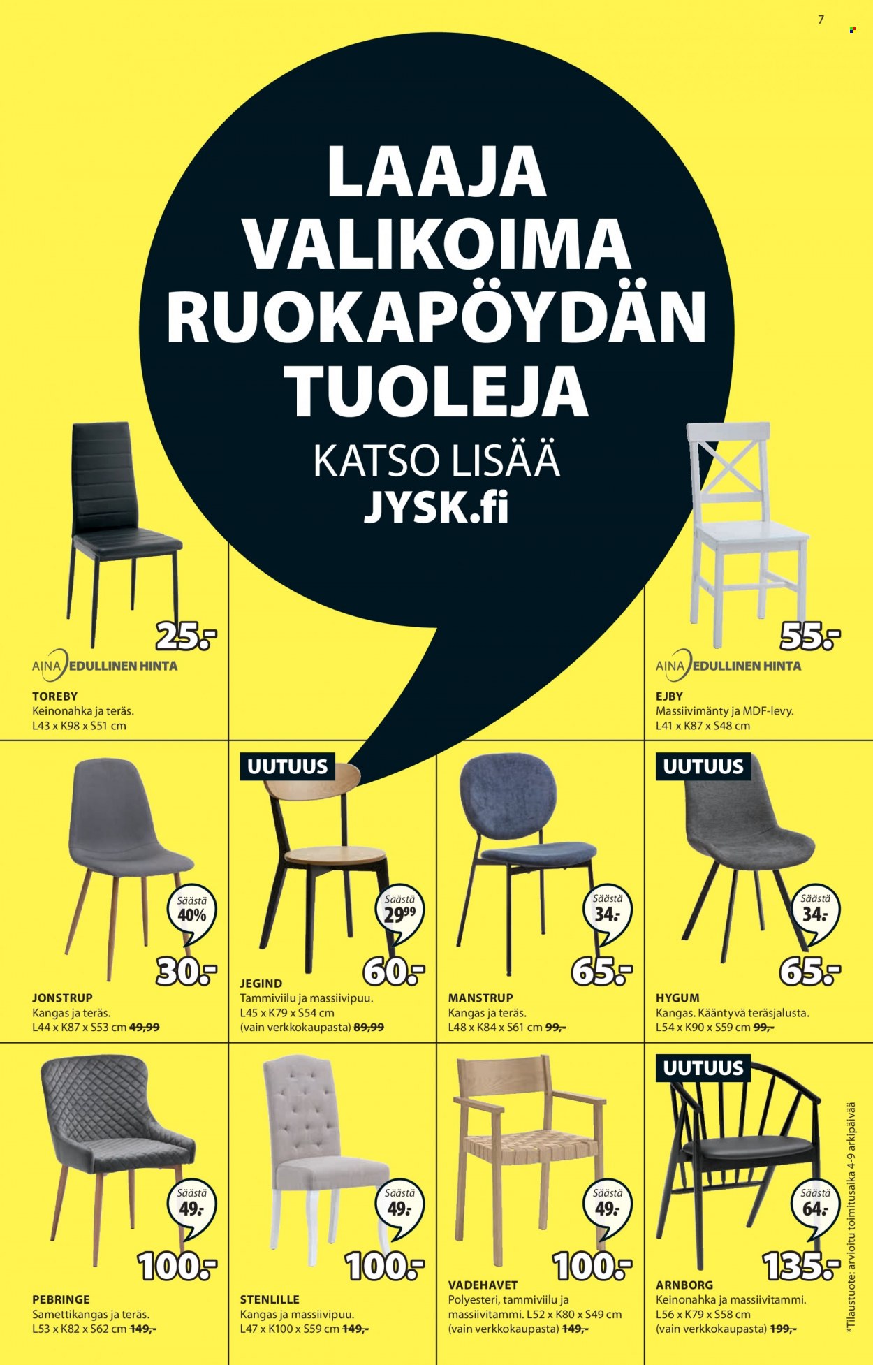 JYSK tarjoukset - 05.09.2022 - 11.09.2022. Sivu 7