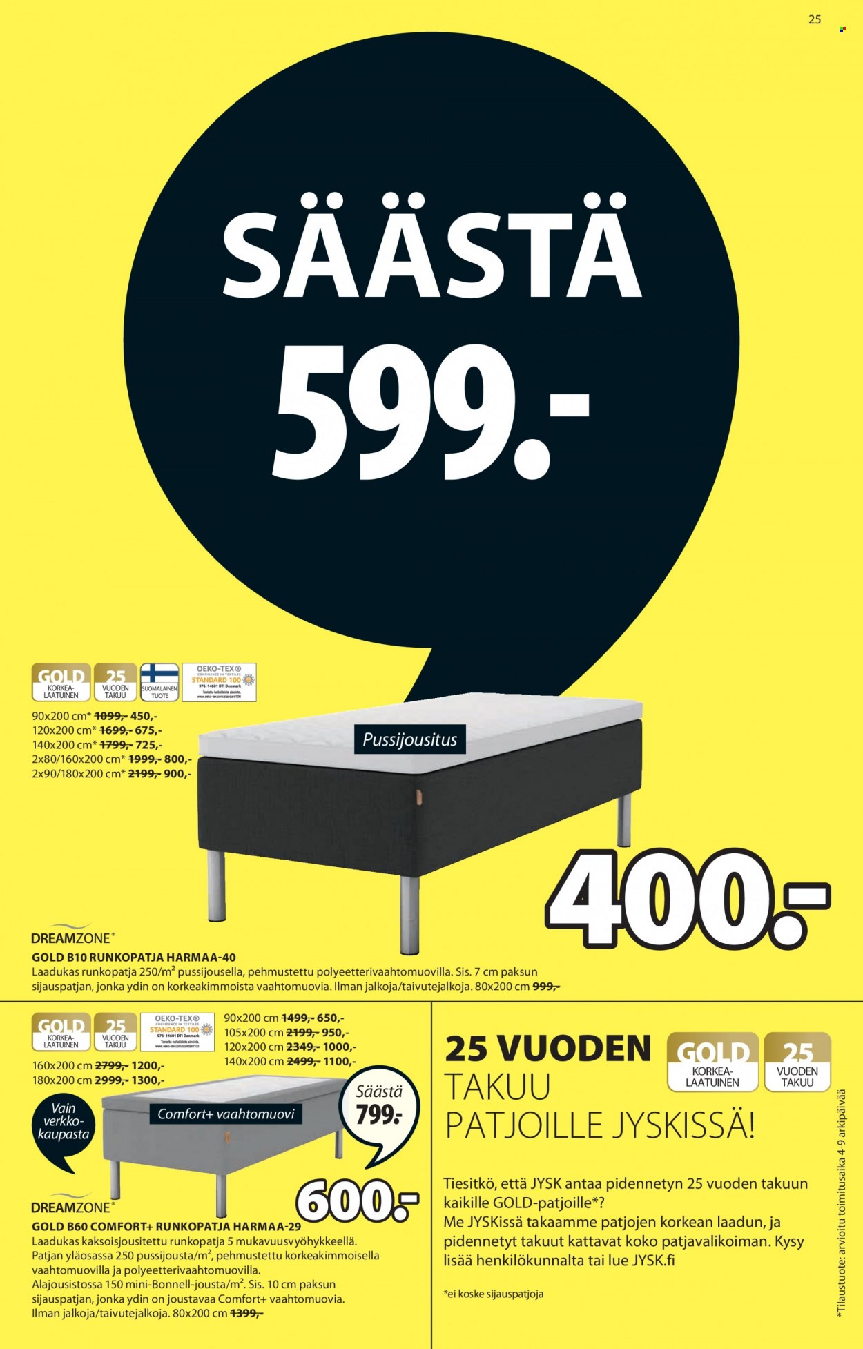 JYSK tarjoukset - 05.09.2022 - 11.09.2022. Sivu 25