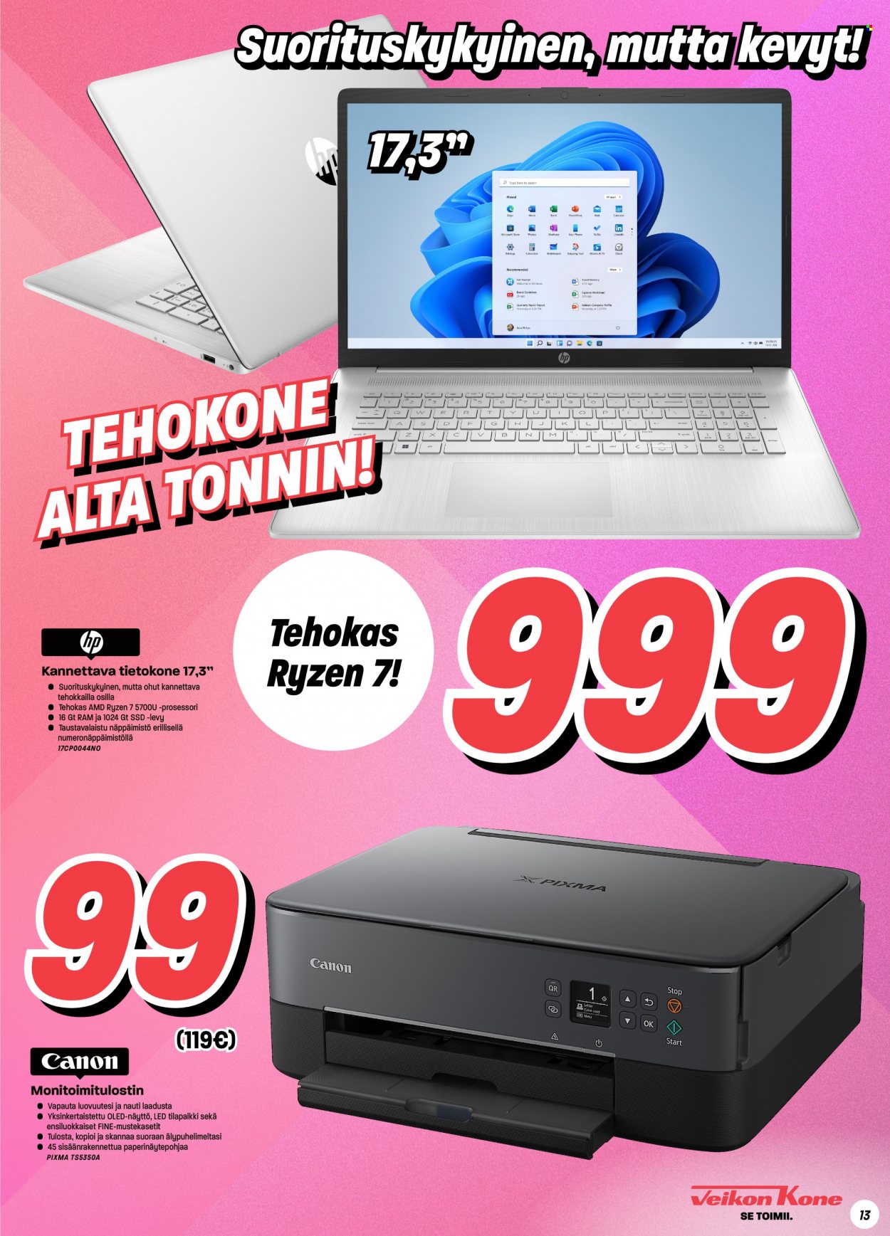 Veikon Kone tarjoukset - 05.09.2022 - 10.09.2022. Sivu 13