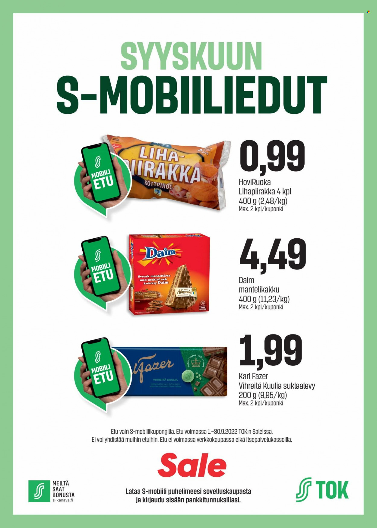 Sale tarjoukset - 01.09.2022 - 30.09.2022. Sivu 1