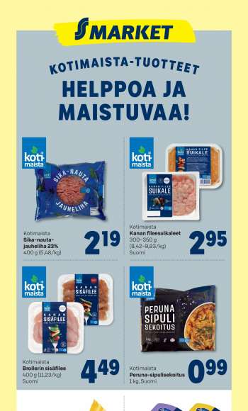 S-market tarjoukset  - 07.09.2022 - 11.09.2022.