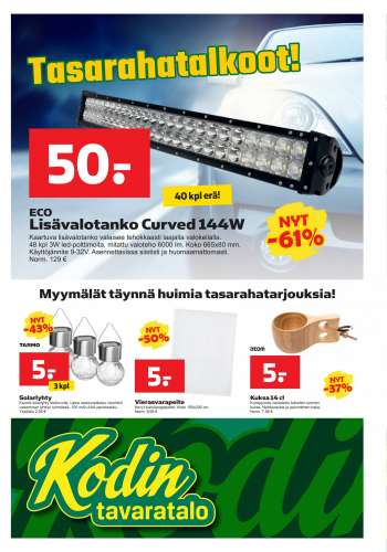 Kodintavaratalo tarjoukset  - 05.09.2022 - 14.09.2022.