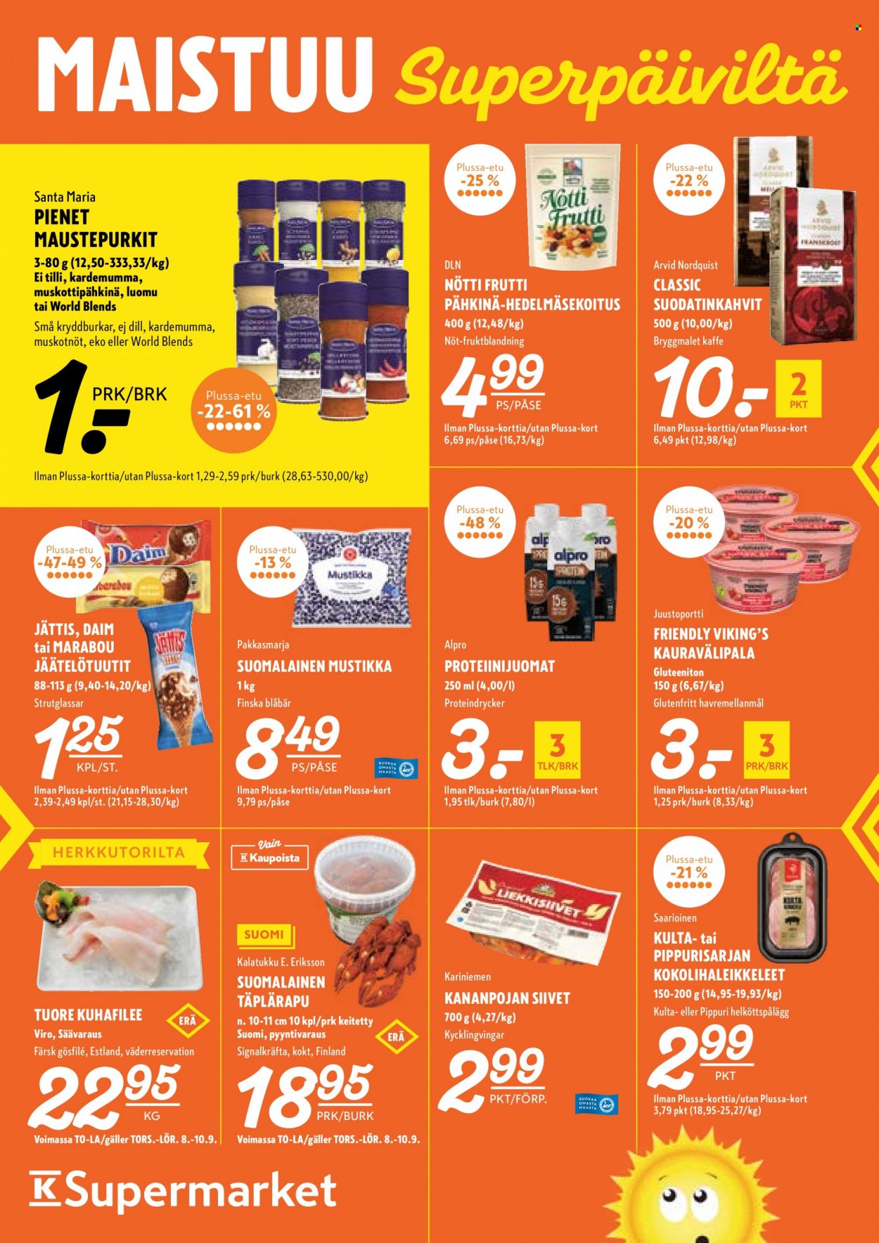 K-Supermarket tarjoukset - 08.09.2022 - 11.09.2022. Sivu 4