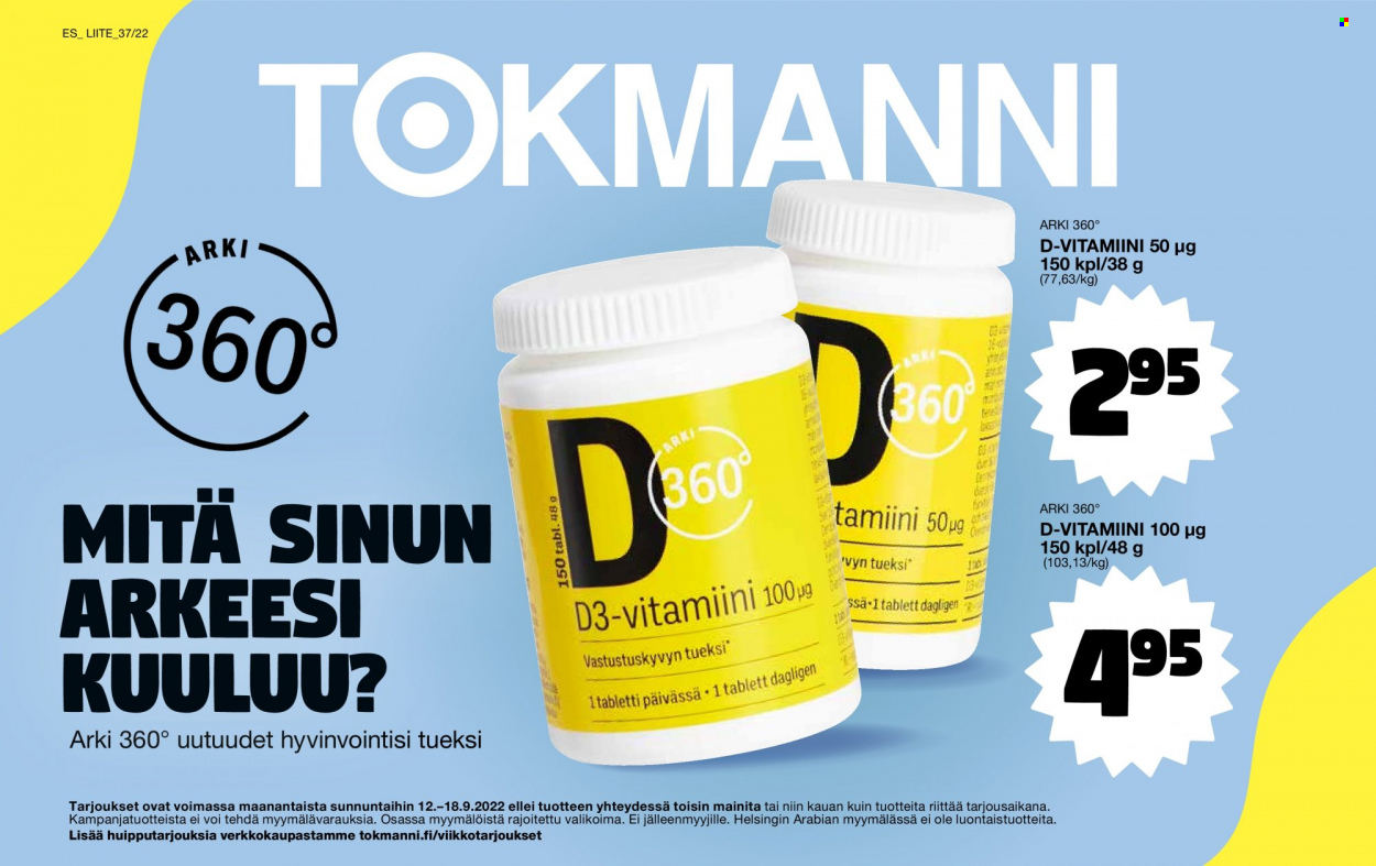Tokmanni tarjoukset - 12.09.2022 - 18.09.2022. Sivu 1