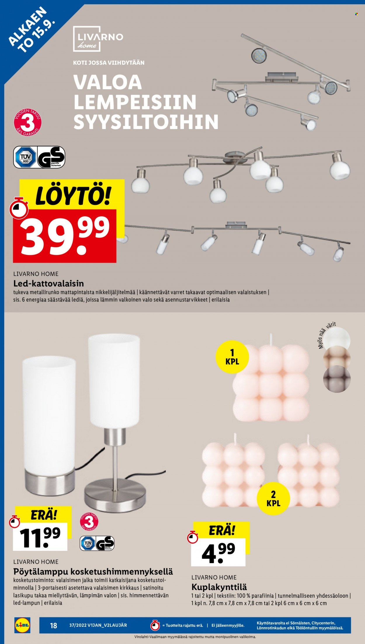 Lidl tarjoukset - 15.09.2022 - 21.09.2022. Sivu 18