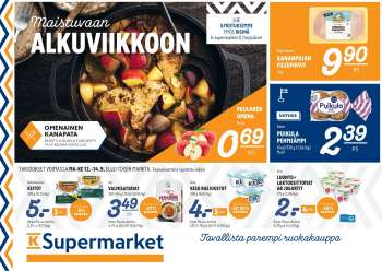 K-Supermarket tarjoukset  - 12.09.2022 - 14.09.2022.