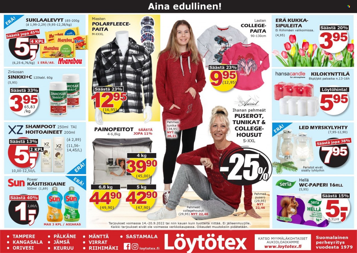 Löytötex tarjoukset - 14.09.2022 - 20.09.2022. Sivu 1