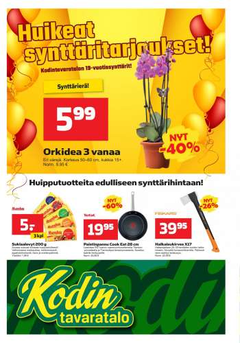 Kodintavaratalo tarjoukset  - 12.09.2022 - 21.09.2022.