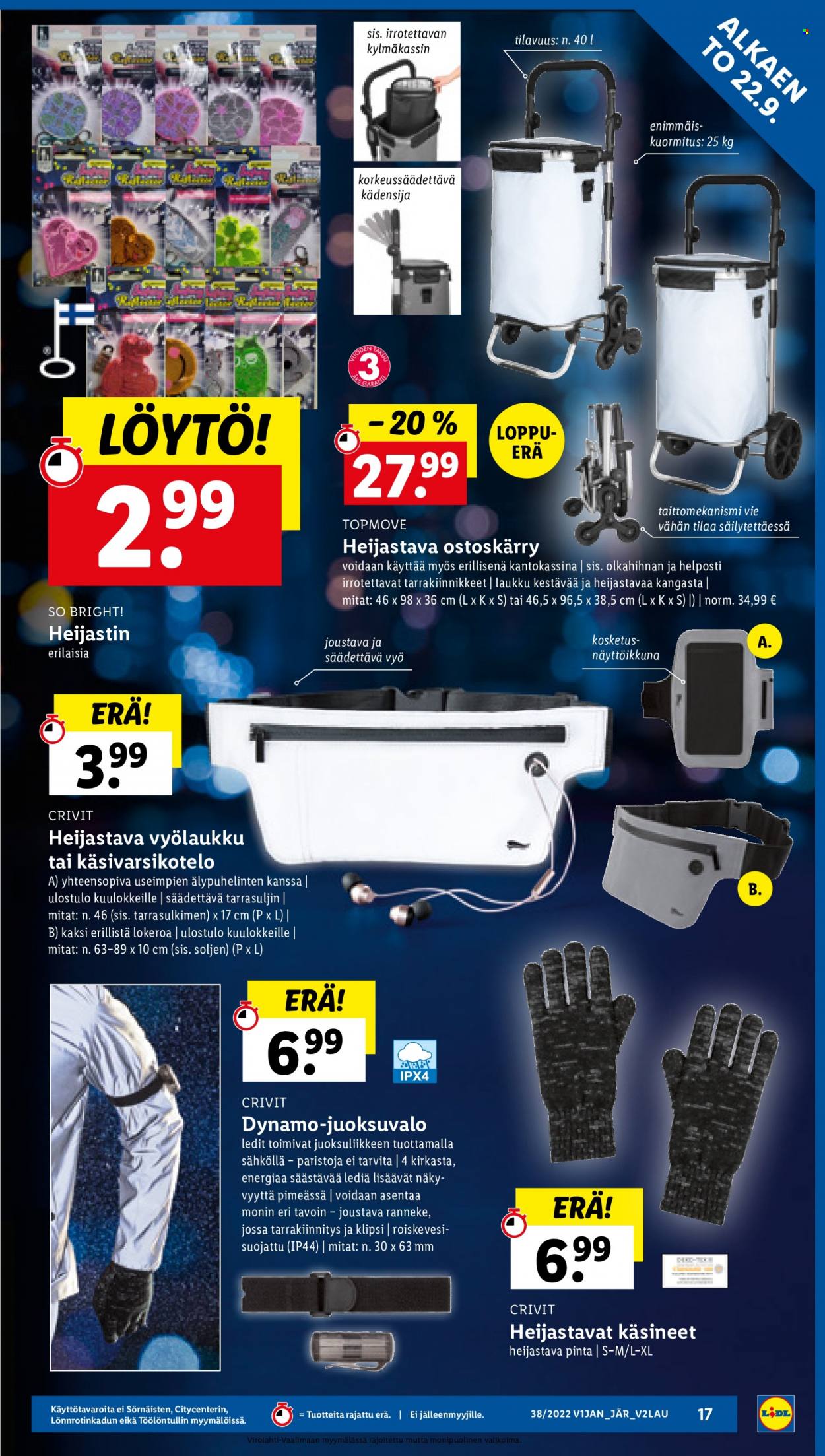 Lidl tarjoukset - 22.09.2022 - 28.09.2022. Sivu 17