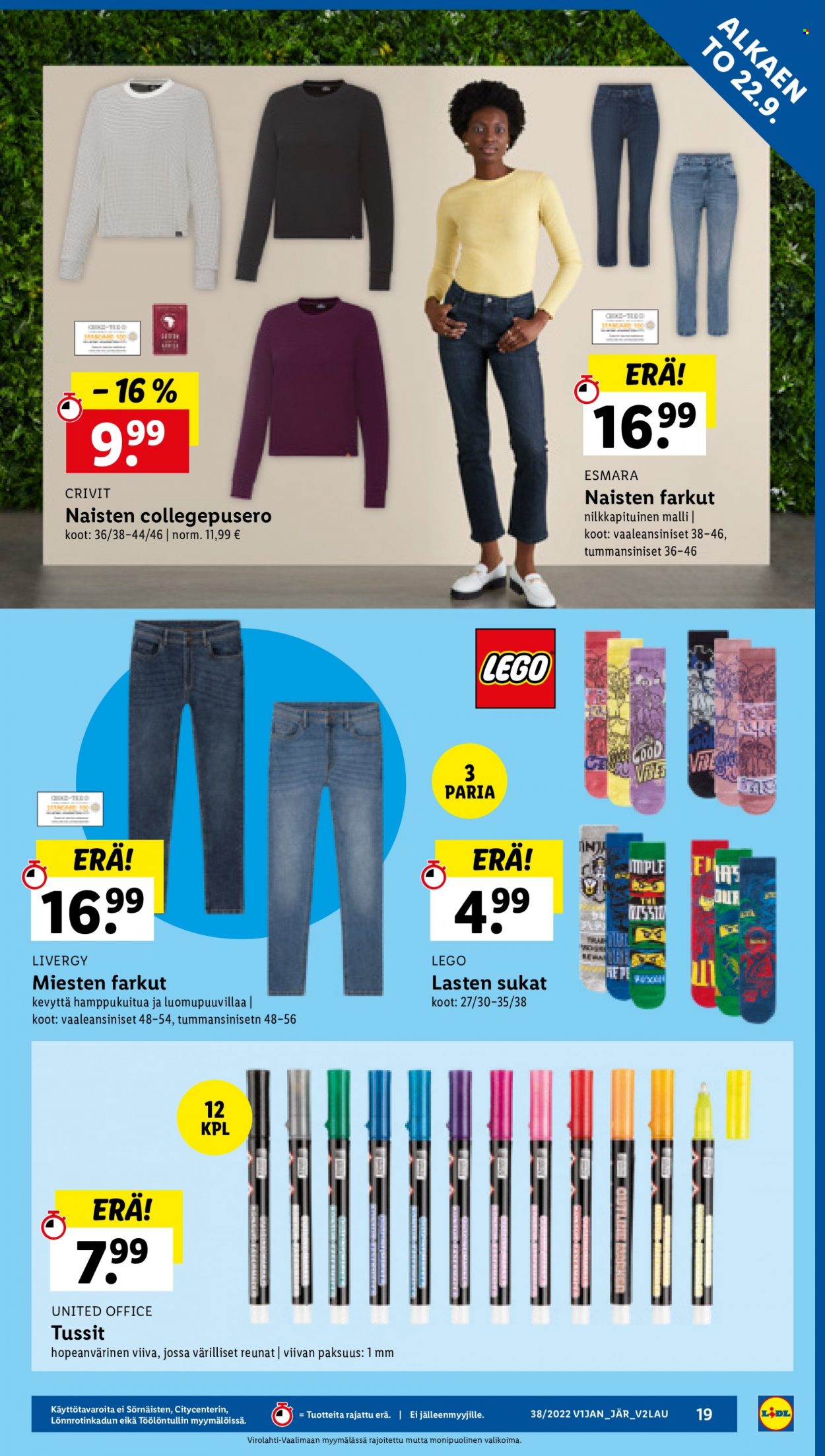Lidl tarjoukset - 22.09.2022 - 28.09.2022. Sivu 19