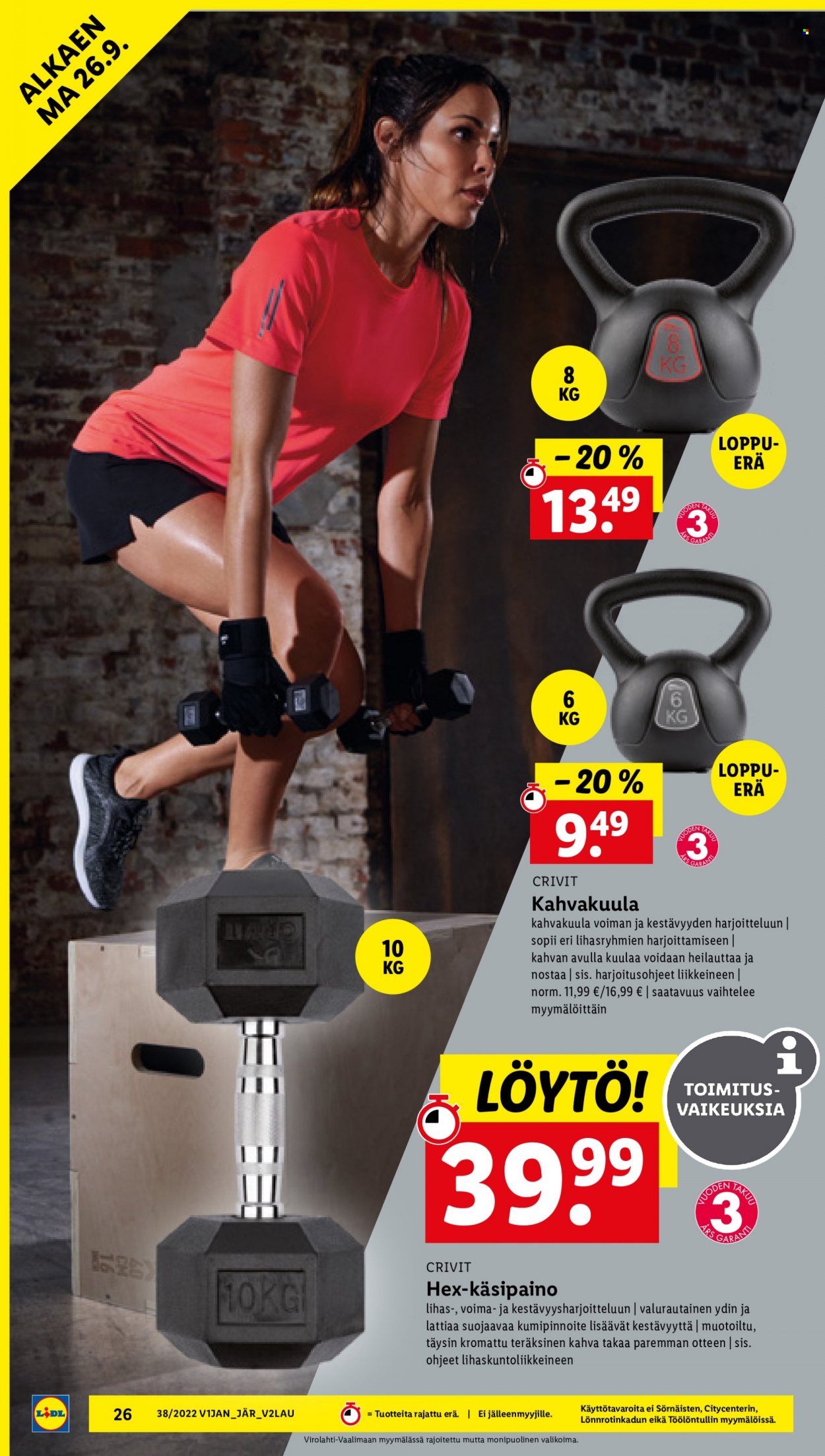 Lidl tarjoukset - 22.09.2022 - 28.09.2022. Sivu 26