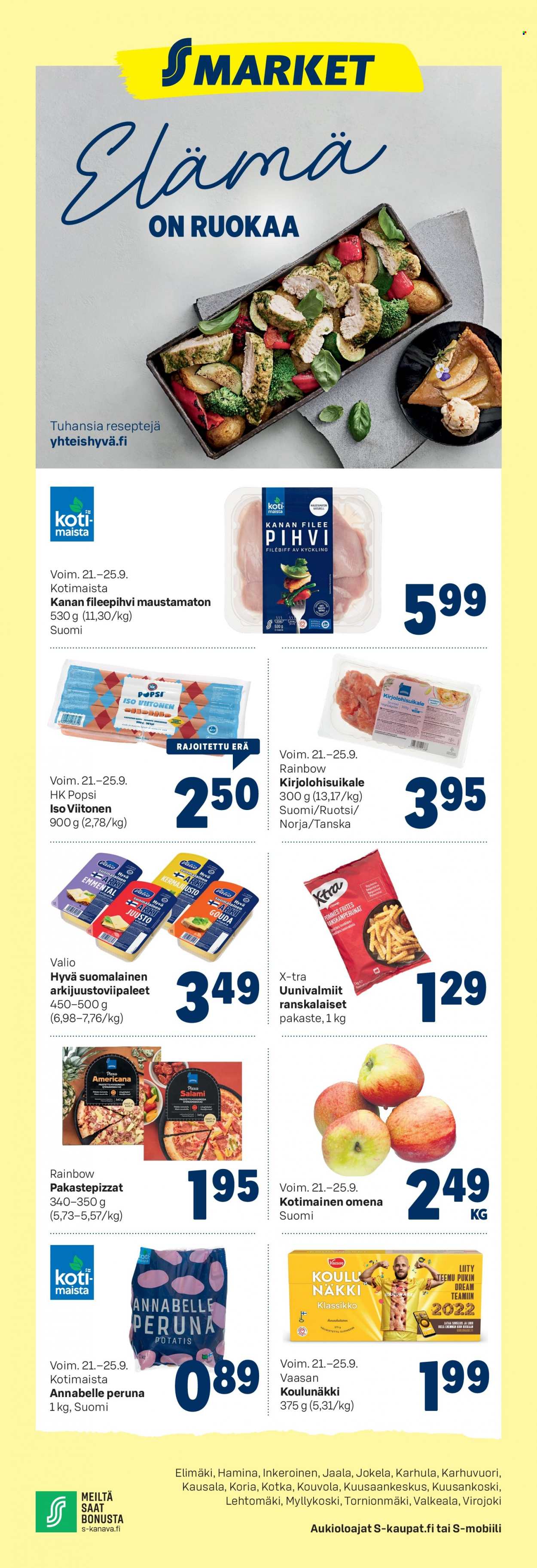 S-market tarjoukset - 21.09.2022 - 25.09.2022. Sivu 1