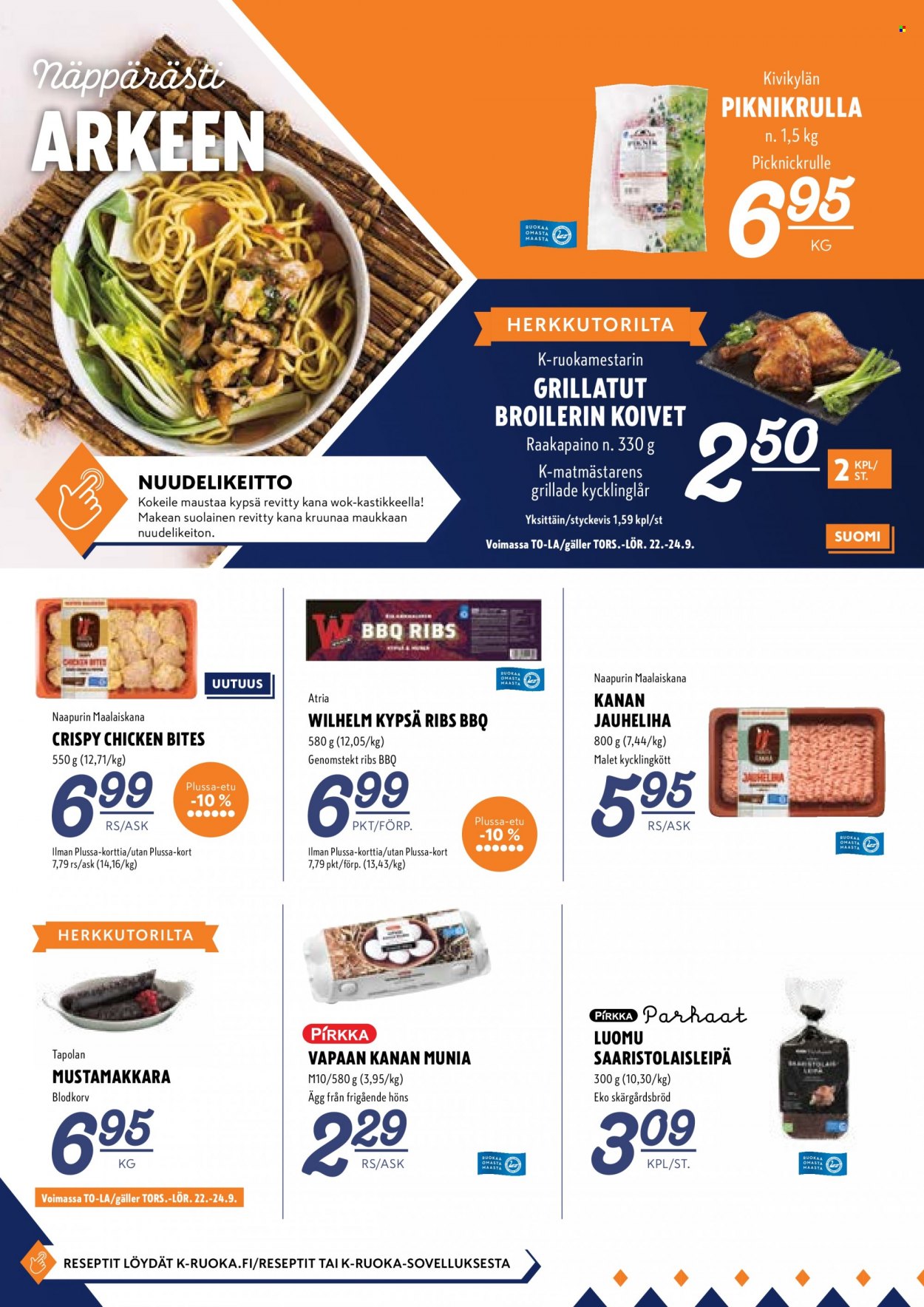 K-Supermarket tarjoukset - 22.09.2022 - 25.09.2022. Sivu 6